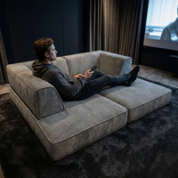 Wohnzimmer-Schwammsofa-Set Multifunktionales Platzsparendes Gepolstertes Hotel-Konvertierbares 2-Sitzer Modulares Ecksofa-Bett