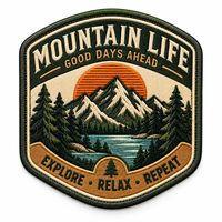 Accessoires vestimentaires, style aventure en plein air, patch brodé, logo personnalisé, patchs brodés, patchs thermocollants