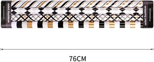 Double Side PE Metallized Gift Wrapping <b>Paper</b> Roll Black White Gold Plaid <b>Pattern</b> Eco-Friendly Digital Printing Compatible Candy - Product Image 2