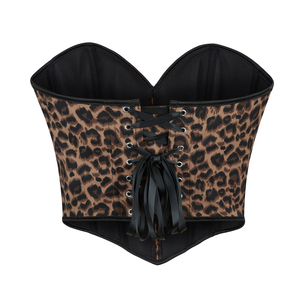 Leopard Corset <strong>Bra</strong> Tank <strong>Tops</strong> Women Sexy Bones <strong>Camisole</strong> Lingerie Night Party Club <strong>Top</strong> - Product Image 3