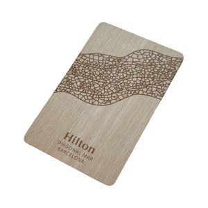 Настраиваемые экологически чистые 13,56 МГц частоты RFID водонепроницаемые деревянные карты контроля доступа роскошный отель бизнес членская карта - Product Image 2