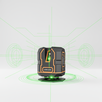 Mini niveau laser haute précision 360 degrés 5 lignes Lumière verte infrarouge Instrument de marquage pour la pose de carreaux de céramique Finition intérieure