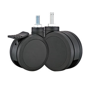 75 mm100mm125mm Krankenhaus medizinische Betten Voll plastik PU <span class=keywords><strong>Twin</strong></span> <span class=keywords><strong>Caster</strong></span> Typ a Räder für medizinische Geräte - Product Image 1