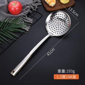مصفاة كبيرة من الفولاذ المقاوم للصدأ بمقبض طويل للبيع بالجملة، آمنة للغسل في غسالة الأطباق وصديقة للبيئة، مناسبة للمطبخ المنزلي والطهي - Product Image 6