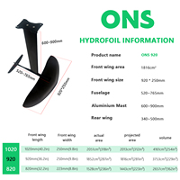 Mât en fibre de carbone ultra-léger GY ONS-920 76/90cm pour planche de surf, hydrofoil pour sports nautiques généraux en eau ouverte, surf électronique