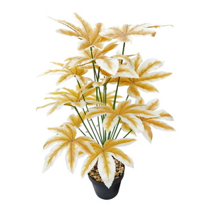 Grandes plantes artificielles de style nordique en pot, palmier vert, bambou à feuilles de tortue, décoration intérieure, décoration d'hôtel, en soie - Product Image 4