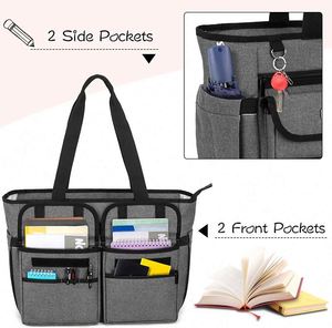 Sac fourre-tout pour femme, sac à main pour ordinateur portable, sac d'école pour professeur, sac fourre-tout pour professeur avec base renforcée, fabriqué en usine BSCI - Product Image 5