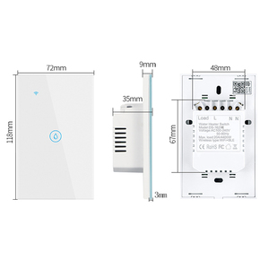 Interrupteur mural intelligent Apple Homekit, blanc, matériau ABS, commande vocale <span class=keywords><strong>Siri</strong></span>/Alexa, 20A, norme américaine, <span class=keywords><strong>br</strong></span>ésilienne, israélienne, WIFI filaire sans fil - Product Image 4