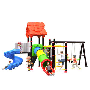 Commercieel Avonturenpark Kinderuitrusting Plastic Glijbaan Schommelset Apparatuur Buitenspeeltuin - Product Image 3