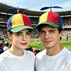 Casquette de baseball Dragonfly Propeller en bambou, bicolore, créative, pour adultes et enfants, idéale pour les rassemblements de fans et les vacances - Product Image 1