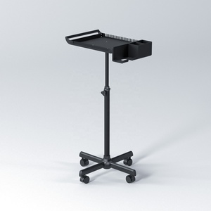Chariot de Salon Moderne en Plastique Noir Z, Rotation à 360 Degrés, Écologique, Réglable en Hauteur pour Salon de Coiffure, Maison, Bureau - Product Image 5