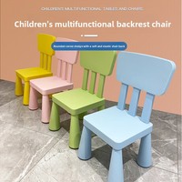 Chaise et tabouret pour enfants Marmot, design à lattes en plastique, nouveau style chinois pour utilisation en maternelle
