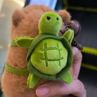 Nouvelle peluche Capybara avec tortue mignonne, breloque pelucheuse pour vélo, adorable pendentif polyvalent, prêt à être expédié en stock