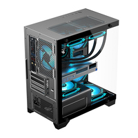 Boîtier de bureau d'ordinateur de jeu personnalisé OEM quantité minimale de commande 300 pièces d'ordinateur économique Spcc revêtement noir nouveau boîtier de PC vide de bureau d'ordinateur ATX