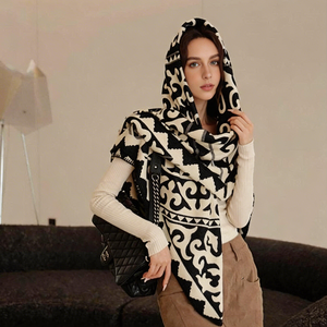 Écharpe carrée légère et respirante en mélange de soie et de laine, motif cachemire, 130 cm, châle chaud d'hiver pour femme, écharpe 2-en-1 - Product Image 1