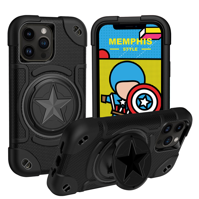 Luxury Rugged Armor Shockproof Phone Case for iphone 12 13 14 15 Pro Max Full Protection Heavy Duty Back Cover