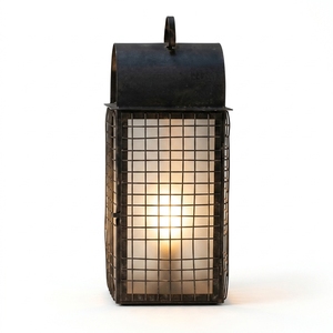 This elegant <b>large</b> Miami <b>candle</b> holder made of durable black metal, is perfect for adding a modern and stylish touch to any room - Product Image 1