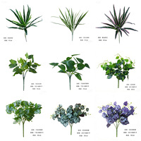 Tiges de verdure artificielle en soie multi-styles : Plante araignée, Pothos, Gladiolus, Cycad – Écologiques pour la décoration intérieure de Thanksgiving et les photos