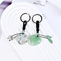 Offre Spéciale vert aventure perle puce pierre tissage artisanat cristal naturel coeur porte-clés anneau