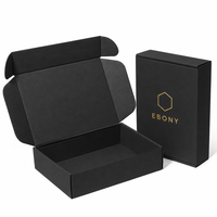 Boîtes d'emballage noires personnalisées, boîtes en papier robustes et boîtes de shopping avec une structure solide à des fins d'emballage
