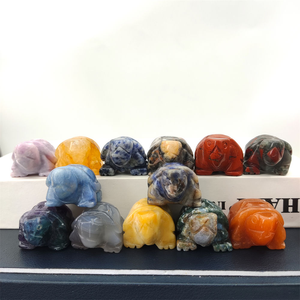 Figurines d'animaux Feng Shui personnalisées en gros, sculptées à la main, écologiques, en jade naturel, agate, œil <span class=keywords><strong>de</strong></span> <span class=keywords><strong>tigre</strong></span>, quartz rose, cristal, tortue - Product Image 4