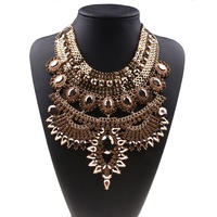 Kalung Pendek Berhias Kristal dan Berlian Imitasi, Gaya Vintage Eropa Amerika, Merek Fashion, Desain Mewah, Perhiasan Lintas Negara
