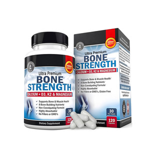 Supplément de force osseuse avec des capsules de magnésium minéraux de calcium D3 K2 pour un soutien musculaire osseux hautement absorbable pour plus de 50 personnes - Product Image 1