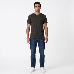 T-shirt à manches courtes pour homme, coupe classique, 100% coton respirant, impression personnalisée - Product Image 1