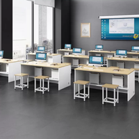 Nouvelle Chaise de Bureau Moderne et Durable pour Employés, Combinaison avec Fonctionnalités Réglables, Bureau d'Ordinateur en Bois pour Usage Commercial