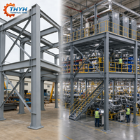 Structure de pont mezzanine soudée en tôle épaisse, sablée et apprêtée, Q345 Q355 haute capacité de charge, inspectée par SGS