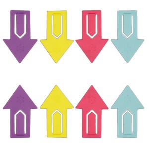 Marcadores en forma de flecha, coloridos, irregulares, de plástico, reutilizables para libros y notas, paquete de 8 - Product Image 5