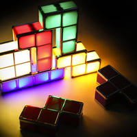 Ensemble de lampes de Table LED en Fiber, bloc lumineux imbriqué, pierre précieuse, lumière de couleur changeante, méduse, lampe à bulles de lave pour enfant autisme