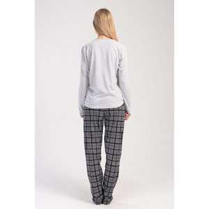 Conjunto de Pijama para Mujer con Cuello Redondo, Manga Larga, Bolsillo Ovalado, Logotipo Personalizado, Transpirable, con Spandex, Talla XS, Cintura Elástica, Estilo Lencería Sexy - Product Image 1