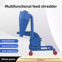 Broyeur à marteaux à double usage sec et humide pour l'alimentation animale, machine à broyer les tiges de maïs et la paille, broyeur universel pour les coques de riz