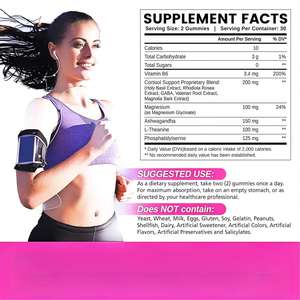 Üretici doğrudan OEM yetişkin bitkisel takviyeler dengeli kortizol yanıt Gummies vitaminleri gevşeme uyku odak ile yardımcı olmak için - Product Image 5