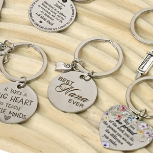 سلسلة مفاتيح معدنية ثنائية الأبعاد من سبائك المعادن بتصميم بسيط ومحمول للحقائب من مصنع محترف - Product Image 1