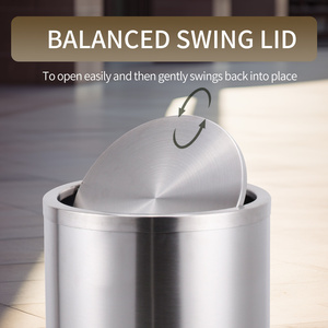 Kích Thước Đầy Đủ 6L 12L 18L 25L 35L 50L 70L <span class=keywords><strong>90L</strong></span> Chất Lượng Cao Thép Không Gỉ Văn Phòng Khách Sạn Ngoài Trời Đu Hàng Đầu Thương Mại Thùng Rác <span class=keywords><strong>Bin</strong></span> - Product Image 5