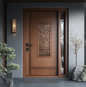 Portes coulissantes en fer forgé à double coupe laser en métal et acier inoxydable Moderne Multifonctionnel Imperméable Extérieur Sécurité Avant - Product Image 6