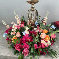 Kunstbloemenkrans, bloemstuk, bloemenring voor bruiloft, tafeldecoratie, feest, evenement, huisdecoratie