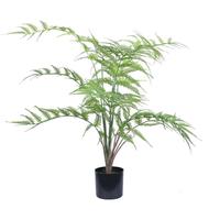 Petite plante en pot, bonsaï, aménagement paysager de fenêtre, décoration de mariage et de maison, fleurs artificielles écologiques, fougère verte artificielle