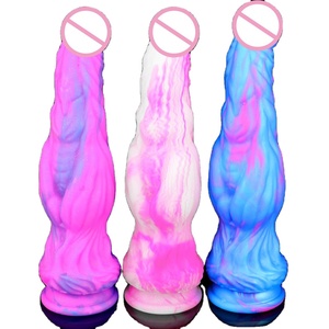 10 Inch Colorful Fantasy Thick Dildo Expandir Dilatação Anal Plug Liquid Silicone Penis Dragon Monster Enorme Big Dildo para Mulheres Homens - Product Image 1
