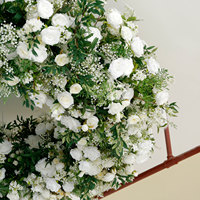 Arche de fleurs suspendue personnalisable de haute qualité Luckygoods pour mariage, 200 cm, en mousse de soie pour la décoration de fête de mariage