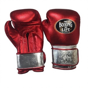 Guantes de Boxeo Profesionales Personalizables, Sin Boxeo No Hay Vida, 100% Cuero Genuino, Cierre de Cordones y Correas, para Sparring - Product Image 3