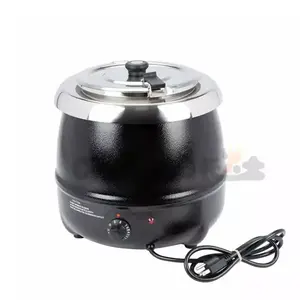 Calentador de sopa de <span class=keywords><strong>10L</strong></span>, olla caliente eléctrica de acero inoxidable, calentador de sopa para restaurante de comida rápida - Product Image 1