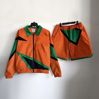 Ensemble de survêtement coupe-vent à séchage rapide pour homme, veste et short en velours côtelé, streetwear sportif épais, personnalisable OEM, vente en gros