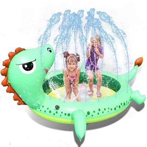 Piscine gonflable en PVC <span class=keywords><strong>pour</strong></span> enfants, petit dinosaure, arroseur extérieur, tapis aquatique, piscine à pataugeoire <span class=keywords><strong>pour</strong></span> bébés, jeux aquatiques animaux - Product Image 1