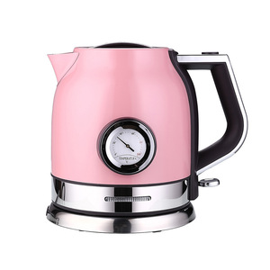 Electric <b>Kettle</b> With Thermometer 1.7L <b>Temperature</b> <b>Control</b> Automatic Shut Off 360 Degree Base Stainless Steel Pink - Product Image 2
