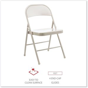 Silla Plegable de Acero sin Brazos Alera CA944, Diseño Contemporáneo, Uso en Interiores y Exteriores, Soporta 275 Libras, 4/CARTÓN, Origen Estadounidense - Product Image 5