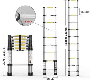 Escalera telescópica extensible de aluminio recta única para <span class=keywords><strong>Lidl</strong></span> - Product Image 2
