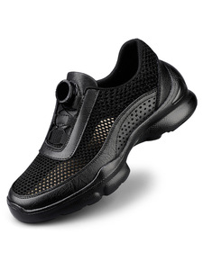Zapatos para caminar con malla hueca, zapatillas con hebilla giratoria automática, parte superior ventilada, suela antideslizante para caminatas al aire libre en temporada cálida - Product Image 4